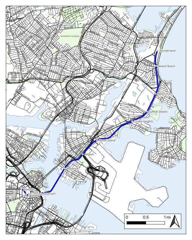 Preview of the Blue Line map PDF.