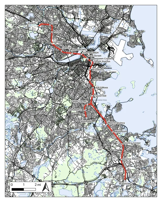 Preview of the Red Line map PDF.