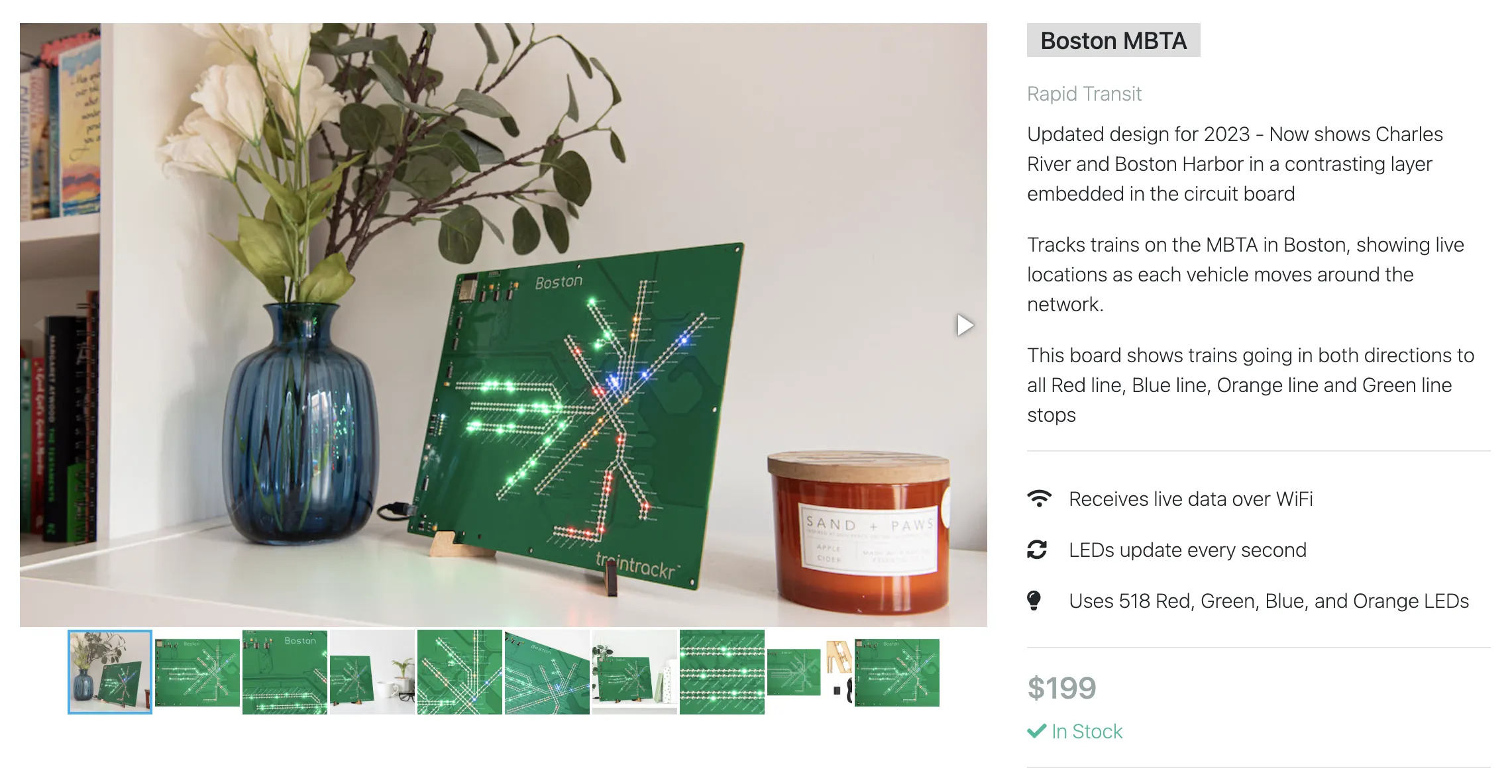 TrainTrackr LED matrix transit display
