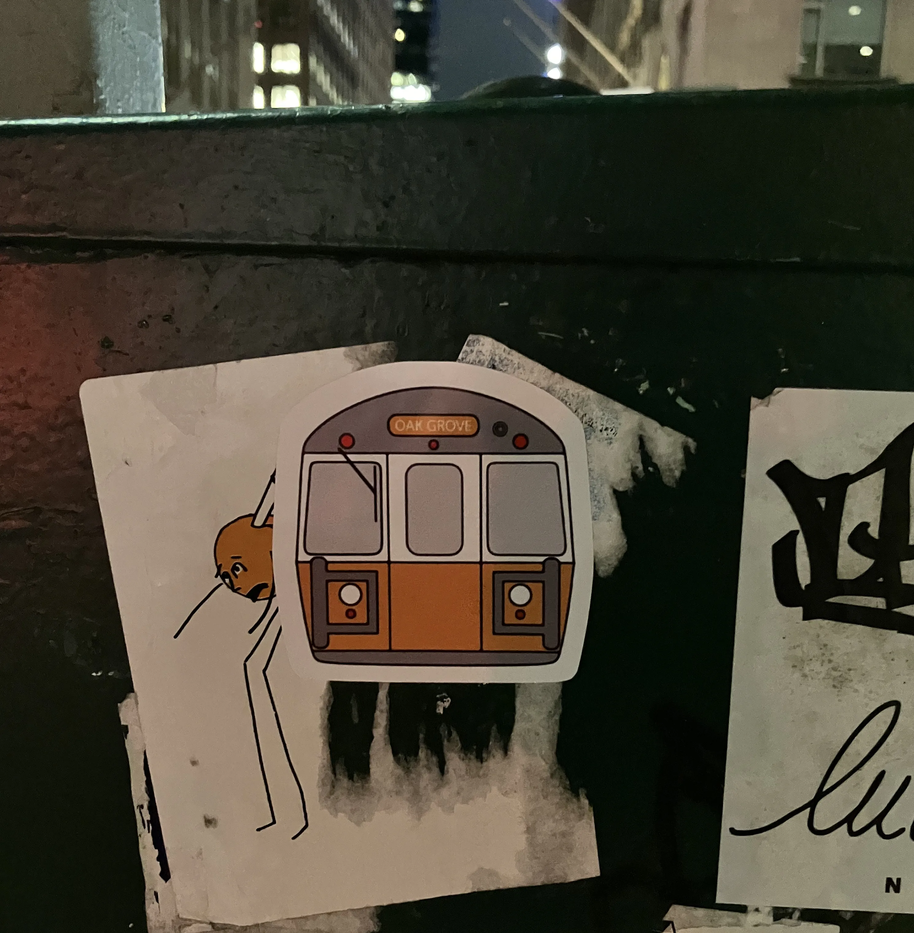 Photo of my Orange Line sticker.